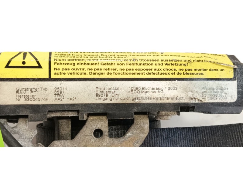 Recambio de cinturon seguridad delantero izquierdo para iveco daily iii furgoneta 35 s 13 v,35 c 13 v referencia OEM IAM   