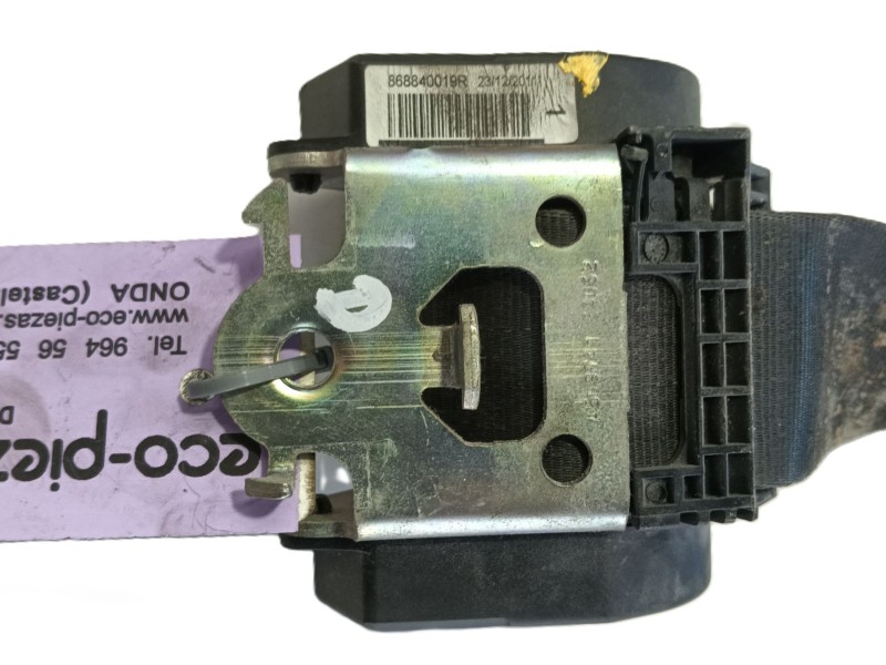 Recambio de cinturon seguridad delantero derecho para renault master iii autobús (jv) 2.3 dci 125 fwd (jv0c, jv0d, jv0h, jv0g, j