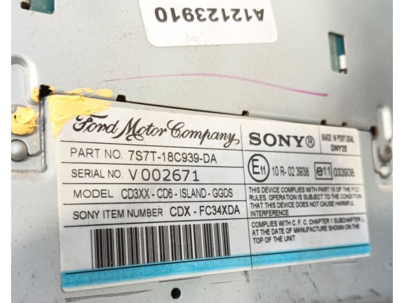 Recambio de sistema audio / radio cd para ford mondeo iv turnier (ba7) 2.0 tdci referencia OEM IAM   