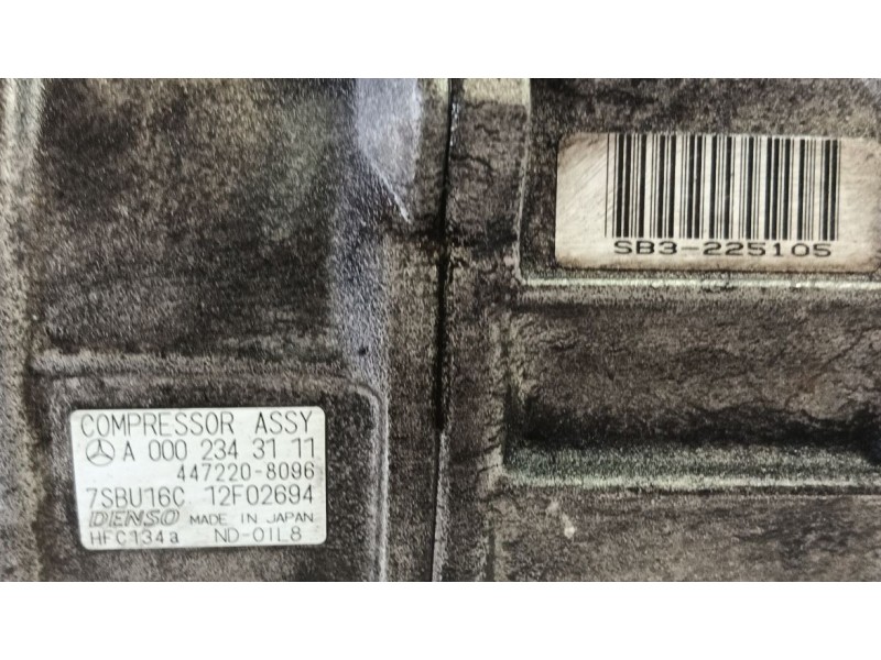 Recambio de compresor aire acondicionado para mercedes-benz sprinter 3-t furgoneta (b903) 313 cdi (903.663, 903.662, 903.661) re