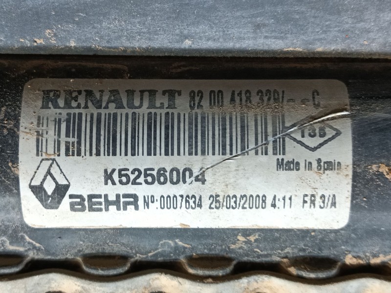 Recambio de radiador agua para renault kangoo / grand kangoo ii (kw0/1_) 1.5 dci 85 (kw0k, kw0l, kw0b) referencia OEM IAM 820041