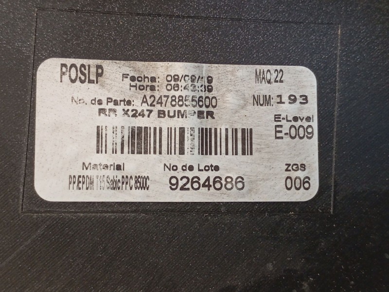 Recambio de paragolpes trasero para mercedes-benz glb (x247) glb 200 d (247.612) referencia OEM IAM A2478809600 A2478857601 