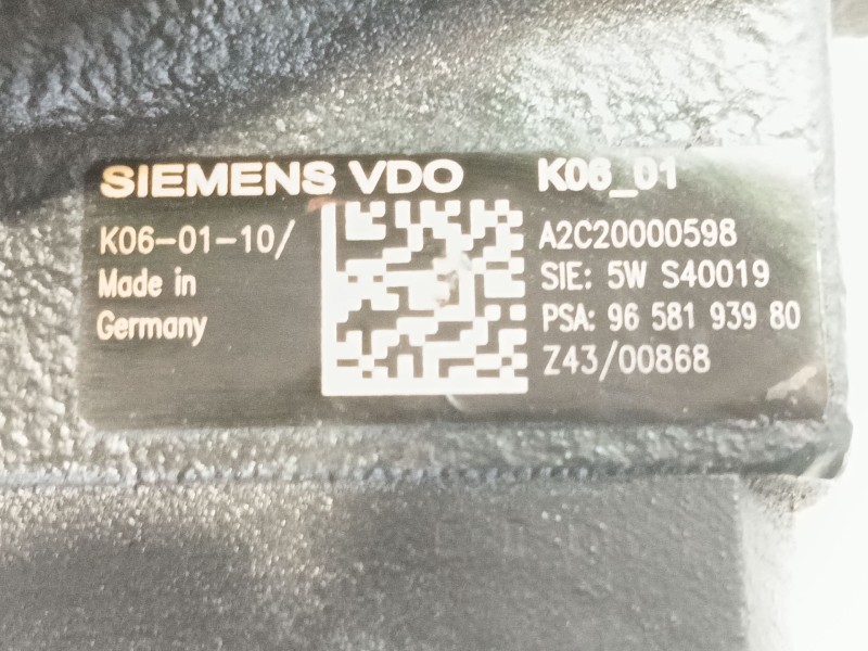 Recambio de bomba inyeccion para fiat scudo furgoneta (270_, 272_) 2.0 d multijet referencia OEM IAM 0009684704880 / 00000717935