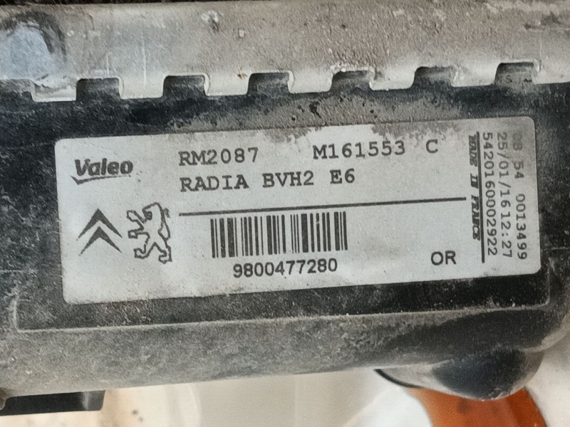 Recambio de radiador agua para citroën c4 ii (nc_) 1.6 bluehdi 100 referencia OEM IAM 9800477280  