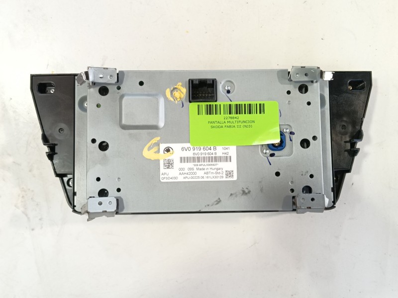 Recambio de pantalla multifuncion para skoda fabia iii (nj3) 1.2 tsi referencia OEM IAM   
