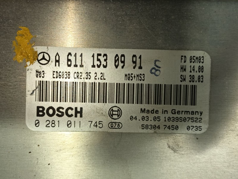 Recambio de centralita motor uce para mercedes-benz sprinter 3-t furgoneta (b903) 313 cdi (903.663, 903.662, 903.661) referencia