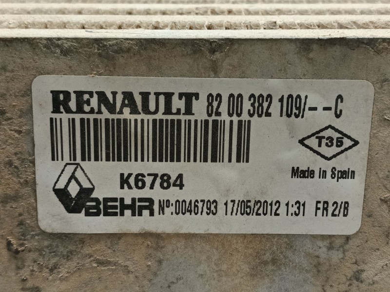Recambio de intercooler para renault kangoo / grand kangoo ii (kw0/1_) 1.5 dci 110 (kw0c, kw0h) referencia OEM IAM   