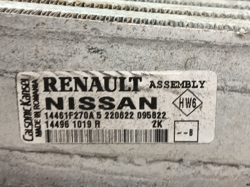 Recambio de intercooler para renault captur ii (hf_) tce 140 (hfn0) referencia OEM IAM 144961019R  