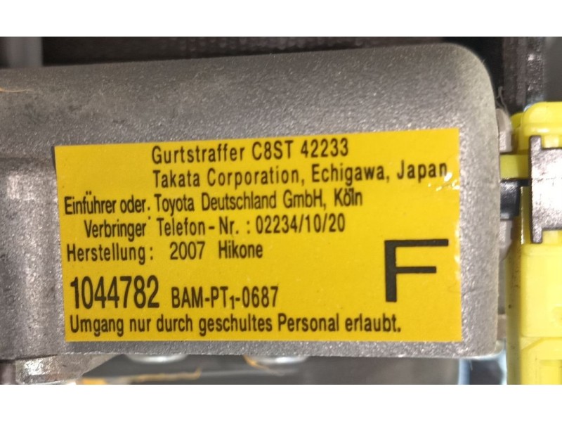 Recambio de cinturon seguridad trasero derecho para lexus is ii (_e2_) 220d (ale20) referencia OEM IAM   
