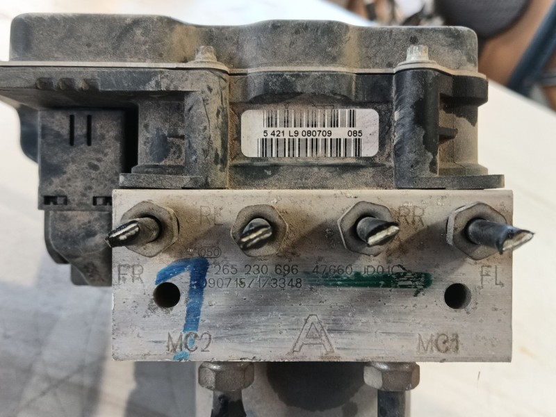 Recambio de abs para nissan qashqai i (j10, nj10) 1.6 referencia OEM IAM 47660JD07A  