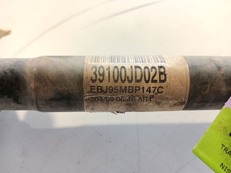 Recambio de transmision delantera derecha para nissan qashqai i (j10, nj10) 1.6 referencia OEM IAM 39100BB02B  