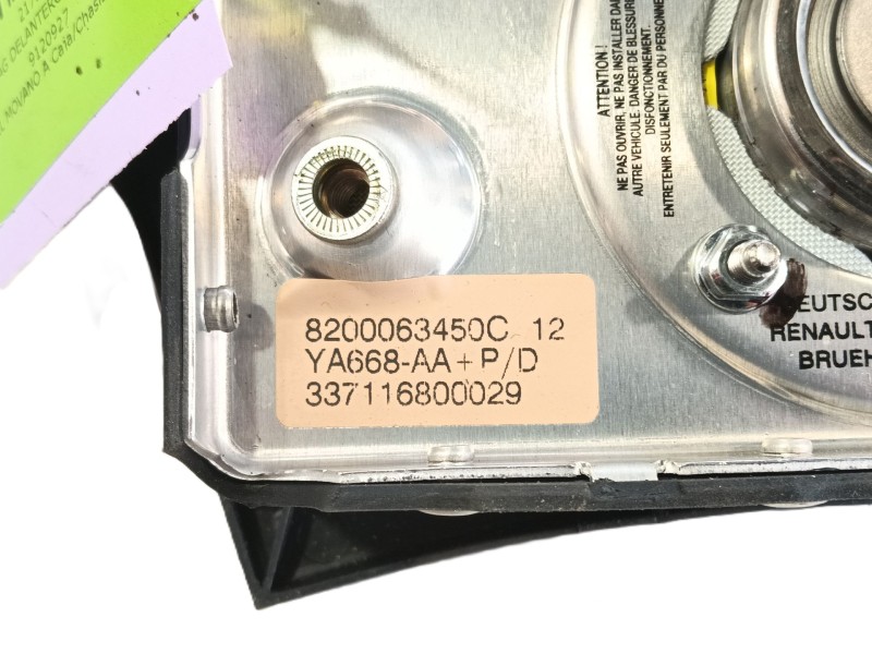 Recambio de airbag delantero izquierdo para opel movano a caja/chasis (x70) 2.5 dti (ed, hd, ud0, ud4) referencia OEM IAM 912092