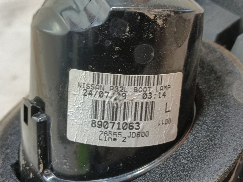 Recambio de piloto trasero izquierdo interior para nissan qashqai i (j10, nj10) 1.6 referencia OEM IAM 26555JD800  