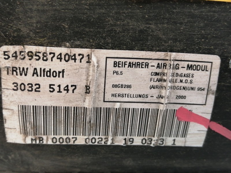 Recambio de airbag delantero derecho para mercedes-benz clase e (w210) berlina referencia OEM IAM 2108602205 30325147B MB0007002