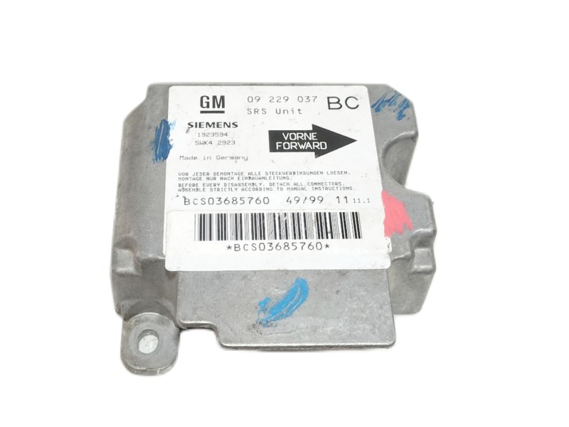 Recambio de centralita airbag para opel astra g berlina sport referencia OEM IAM 09229037BC 1923594 