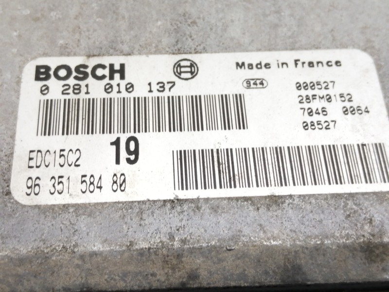 Recambio de centralita motor uce para citroën xsara picasso 2.0 hdi referencia OEM IAM 0281010137  