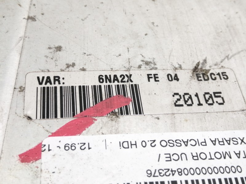 Recambio de centralita motor uce para citroën xsara picasso 2.0 hdi referencia OEM IAM 0281010137  