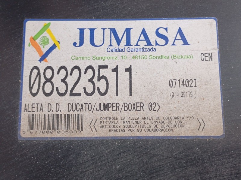 Recambio de aleta delantera derecha para fiat ducato caja/chasis (244_) 2.8 jtd referencia OEM IAM 0000059232021  