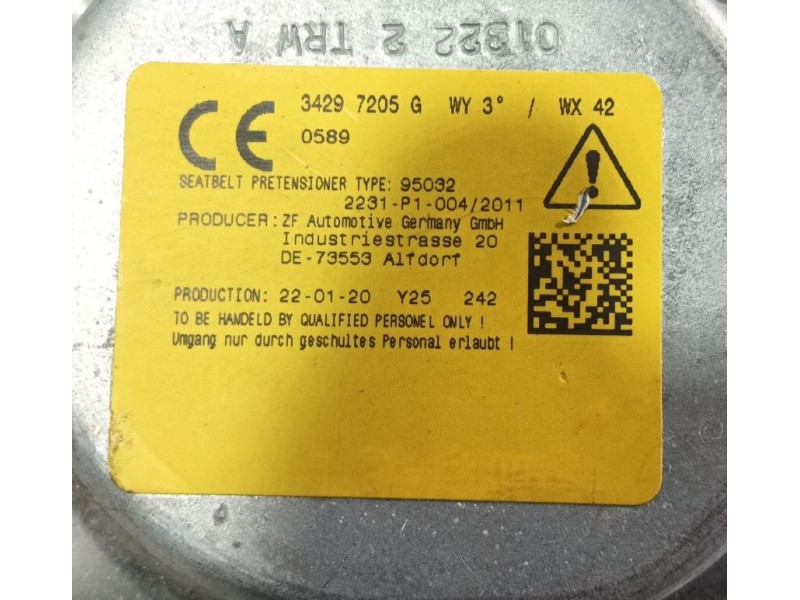 Recambio de cinturon seguridad trasero izquierdo para ford puma (j2k, cf7) 1.0 ecoboost referencia OEM IAM 2497326  