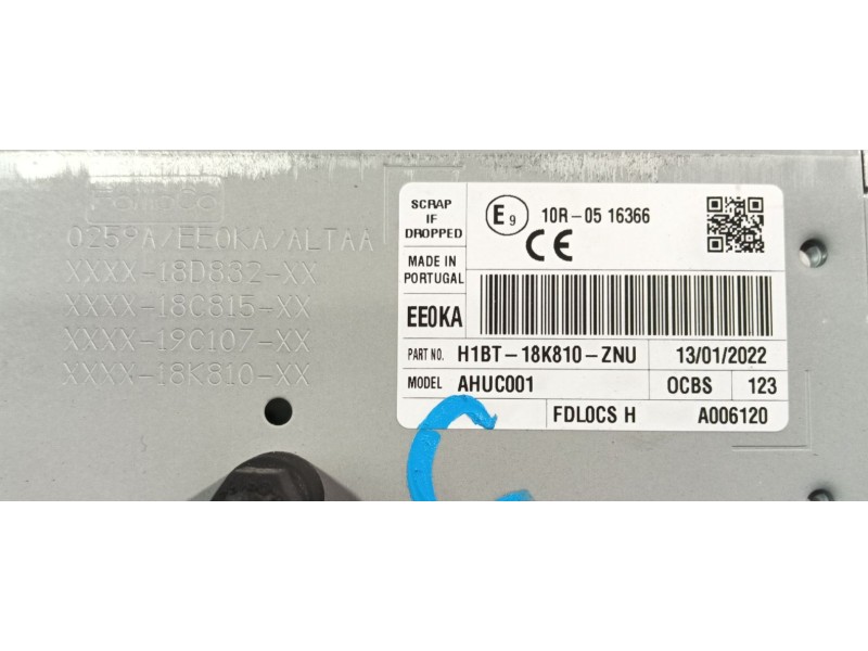Recambio de sistema audio / radio cd para ford puma (j2k, cf7) 1.0 ecoboost referencia OEM IAM   