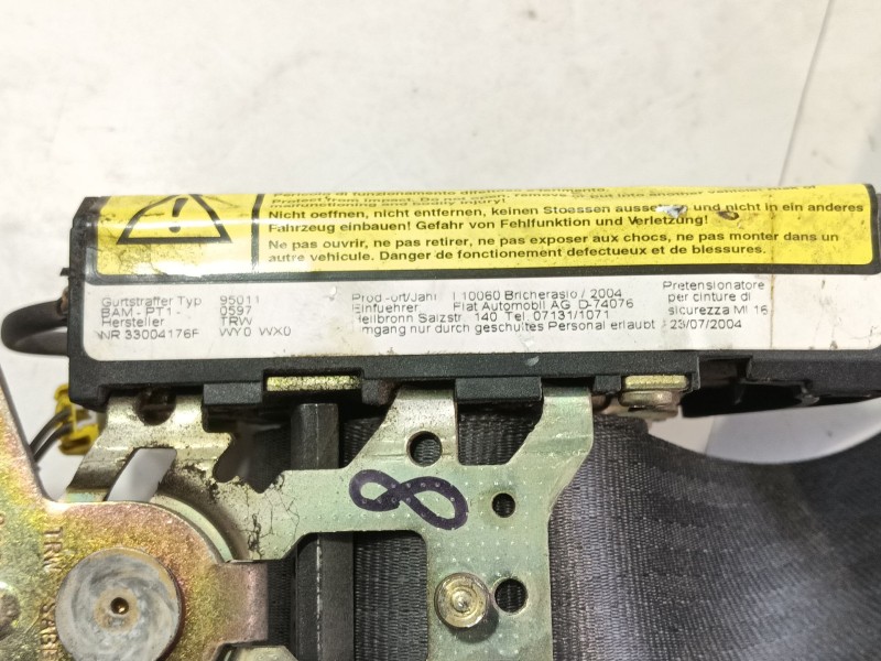 Recambio de cinturon seguridad delantero derecho para fiat ducato caja/chasis (244_) 2.8 jtd referencia OEM IAM 0000735332347  