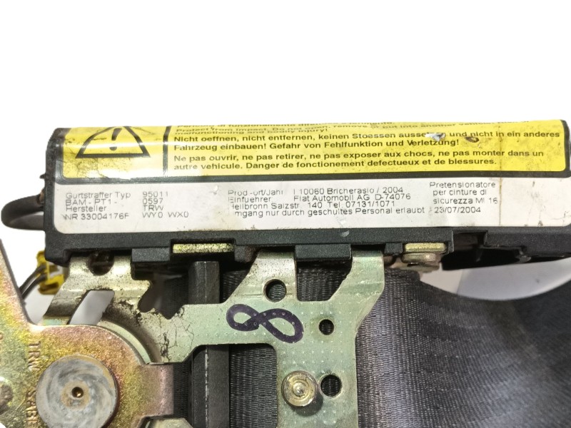 Recambio de cinturon seguridad delantero derecho para fiat ducato caja/chasis (244_) 2.8 jtd referencia OEM IAM 0000735332347  
