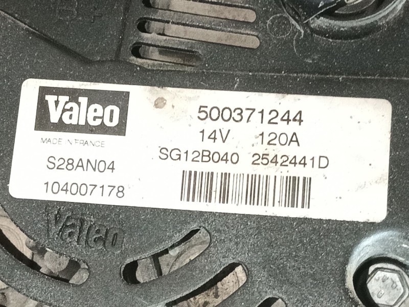 Recambio de alternador para fiat ducato caja/chasis (244_) 2.8 jtd referencia OEM IAM 500371244 SG12B040 