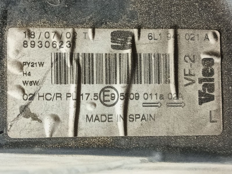 Recambio de faro izquierdo para seat ibiza iii (6l1) 1.4 16v referencia OEM IAM 6L1941751M 6L1941021A 