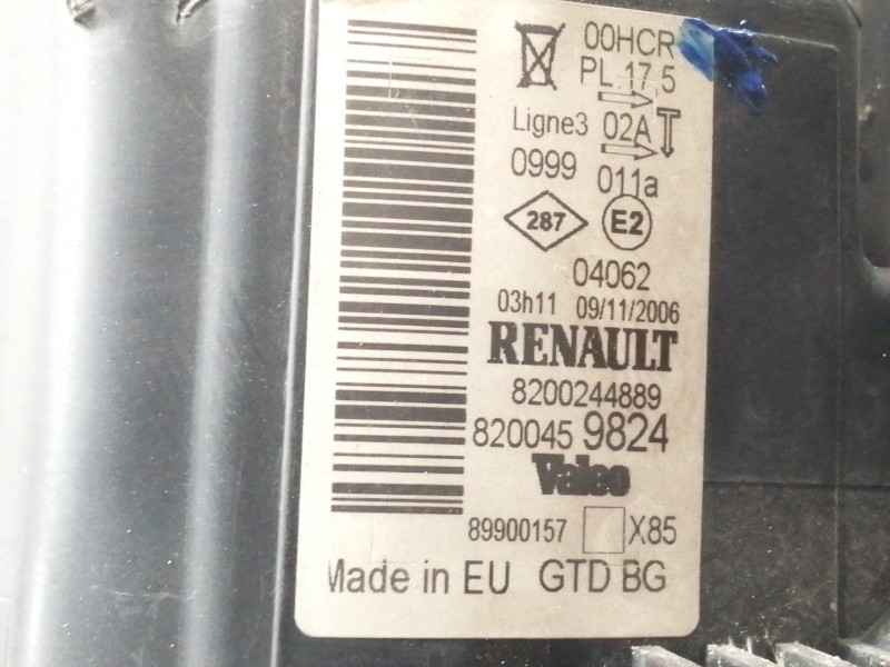 Recambio de faro izquierdo para renault clio iii authentique referencia OEM IAM 8200244889  
