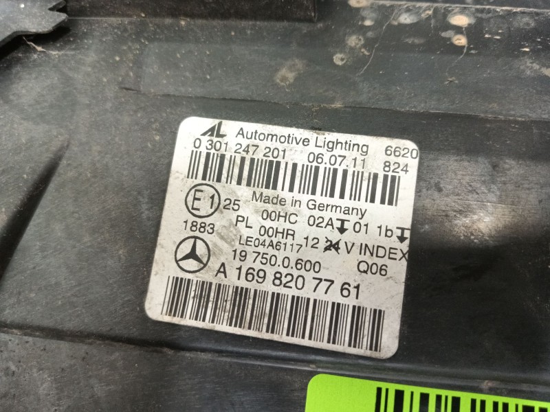 Recambio de faro izquierdo para mercedes-benz clase b sports tourer (w245) b 180 cdi (245.207) referencia OEM IAM A1698207761  
