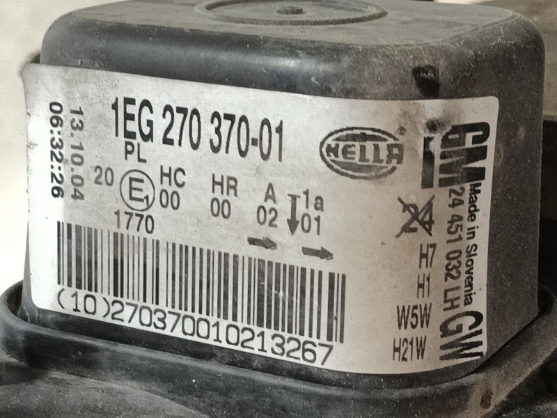 Recambio de faro izquierdo para opel astra h (a04) 1.4 (l48) referencia OEM IAM   