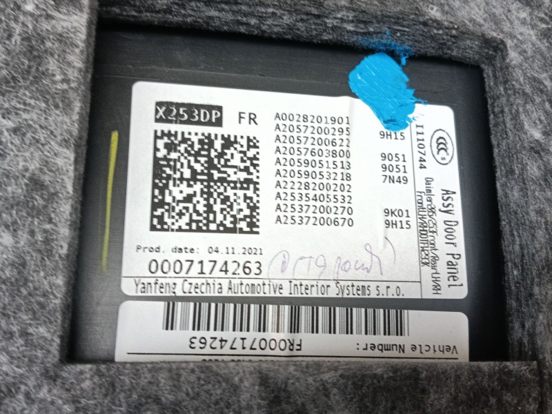 Recambio de guarnecido puerta delantera derecha para mercedes-benz glc (x253) 200 eq boost 4-matic (253.981) referencia OEM IAM 