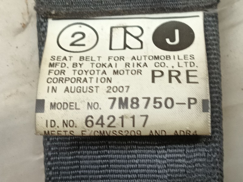 Recambio de cinturon seguridad delantero izquierdo para lexus is ii (_e2_) 220d (ale20) referencia OEM IAM   