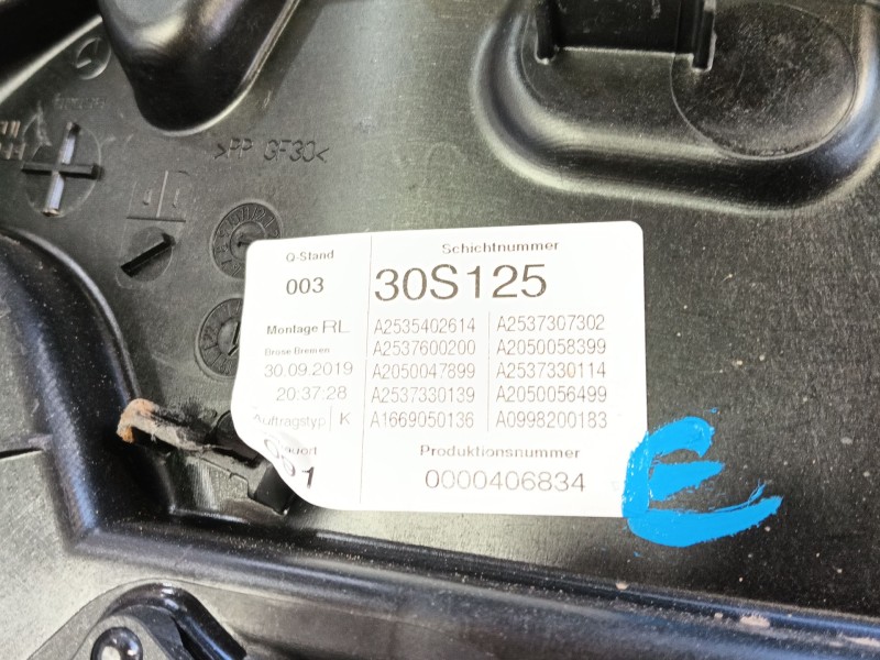 Recambio de elevalunas trasero izquierdo para mercedes-benz glc (x253) 200 eq boost 4-matic (253.981) referencia OEM IAM 2537307