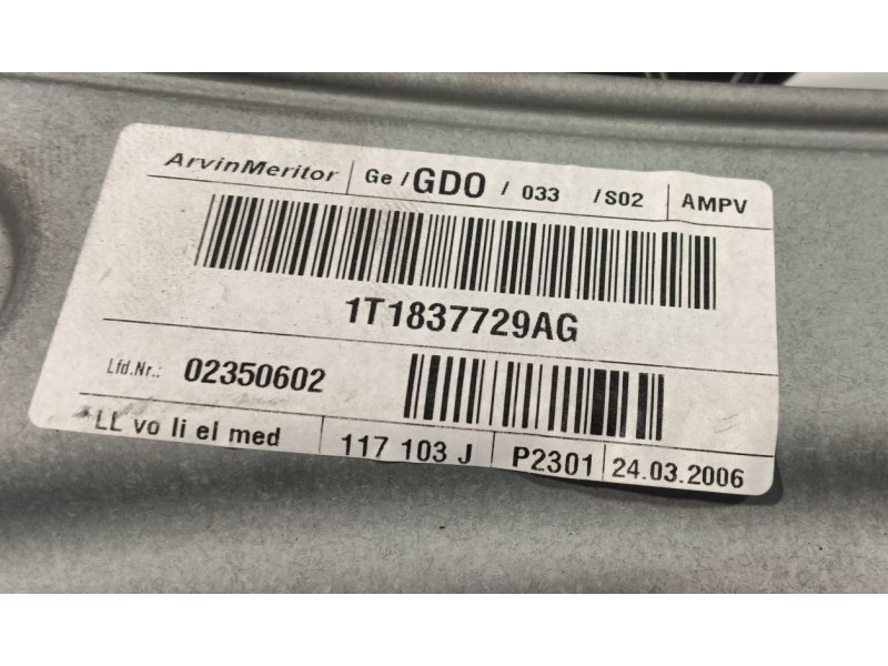 Recambio de elevalunas delantero izquierdo para volkswagen touran (1t1, 1t2) 1.6 referencia OEM IAM   