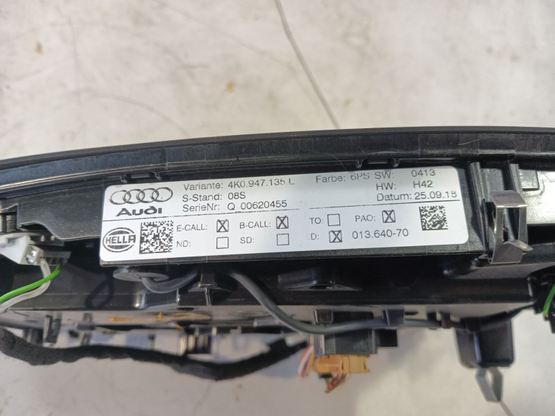 Recambio de luz interior delantera central para audi q8 (4mn, 4mt) 50 tdi mild hybrid quattro referencia OEM IAM 4K0947135AL6PS 