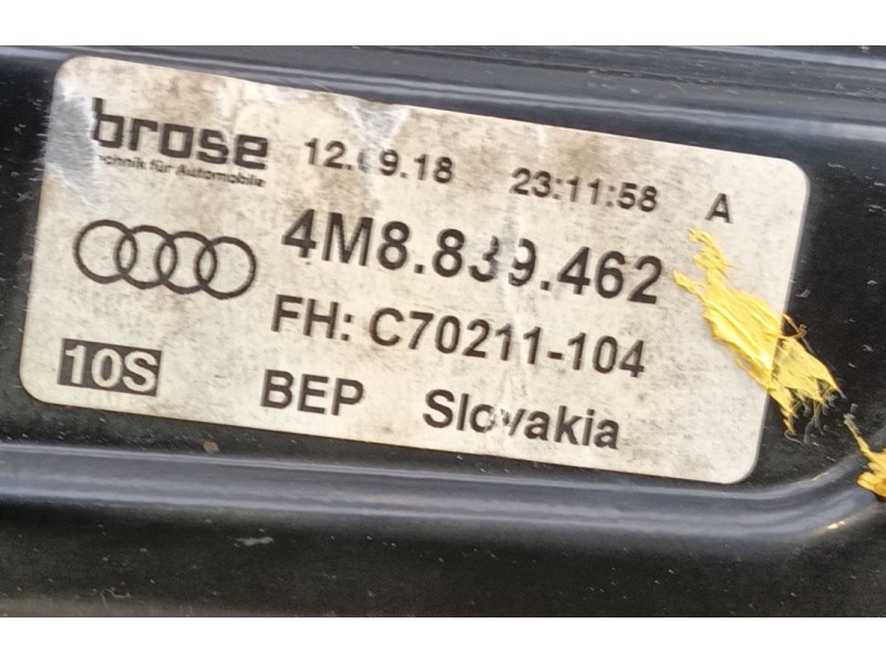 Recambio de elevalunas trasero derecho para audi q8 (4mn, 4mt) 50 tdi mild hybrid quattro referencia OEM IAM 4M8839462  