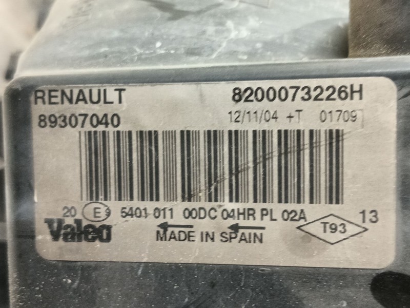 Recambio de faro derecho para renault megane ii (bm0/1_, cm0/1_) 1.6 16v (bm0c, cm0c) referencia OEM IAM 7701064022 8200073226H 
