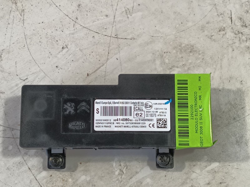 Recambio de modulo electronico para peugeot 3008 ii suv (mc_, mr_, mj_, m4_) 1.5 bluehdi 130 referencia OEM IAM   