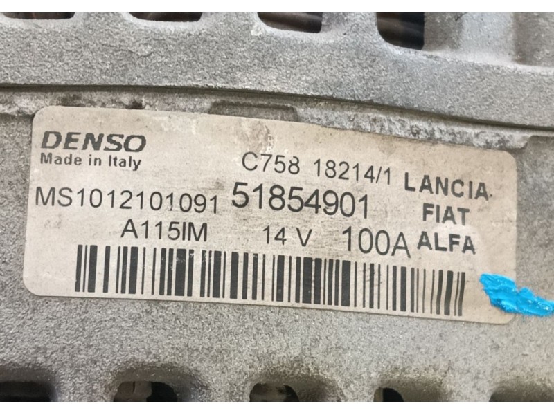 Recambio de alternador para fiat doblo cargo (263_) 1.6 d multijet referencia OEM IAM 0000052003518  