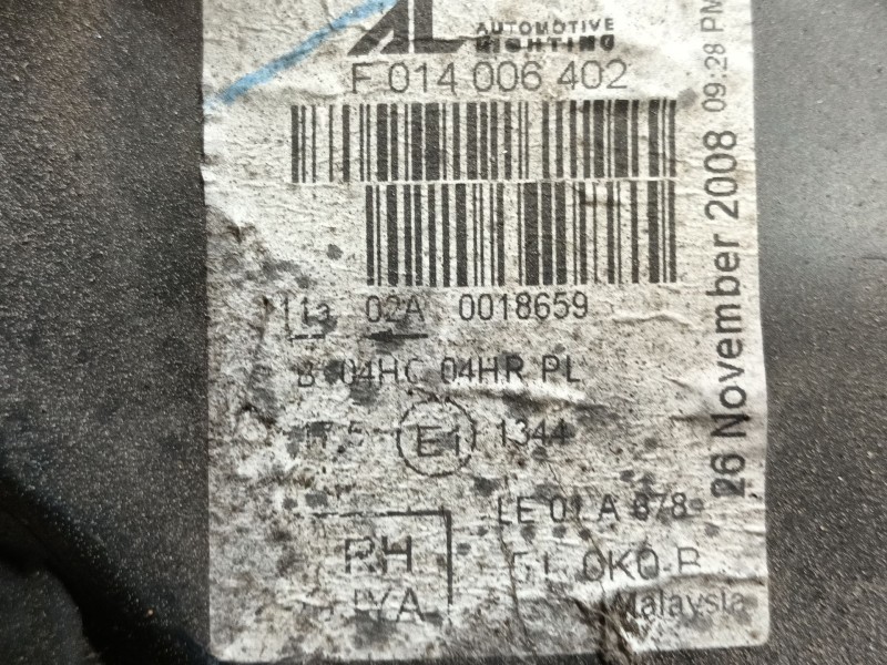 Recambio de faro derecho para mazda 6 sedán (gg) 2.0 di (gg14) referencia OEM IAM   