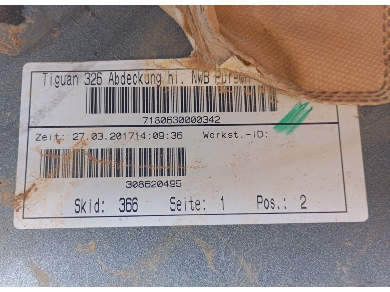 Recambio de paragolpes trasero para volkswagen tiguan (ad1, ax1) 1.4 tsi referencia OEM IAM  308620495 