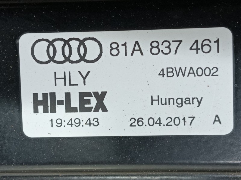 Recambio de elevalunas delantero izquierdo para audi q2 (gab, gag) 1.6 tdi referencia OEM IAM 81A837461  