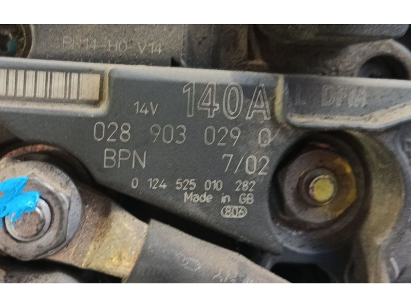 Recambio de alternador para audi a4 b6 (8e2) 1.9 tdi referencia OEM IAM 028903029RV / 028903029RX  