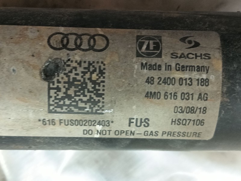 Recambio de amortiguador trasero derecho para audi q8 (4mn, 4mt) 50 tdi mild hybrid quattro referencia OEM IAM 4M0616031AG  