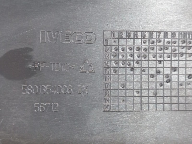 Recambio de moldura derecha paragolpe delantero para iveco daily v furgoneta 29s13, 29l13, 35c13, 35s13, 40c13, 40s13 referencia