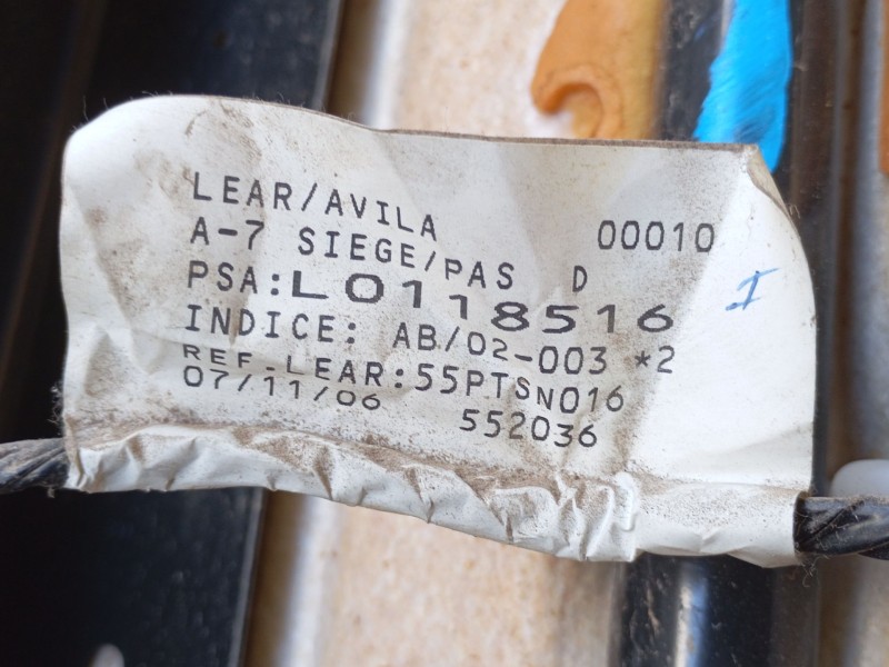 Recambio de asiento delantero derecho para peugeot 207/207+ (wa_, wc_) 1.4 16v referencia OEM IAM   