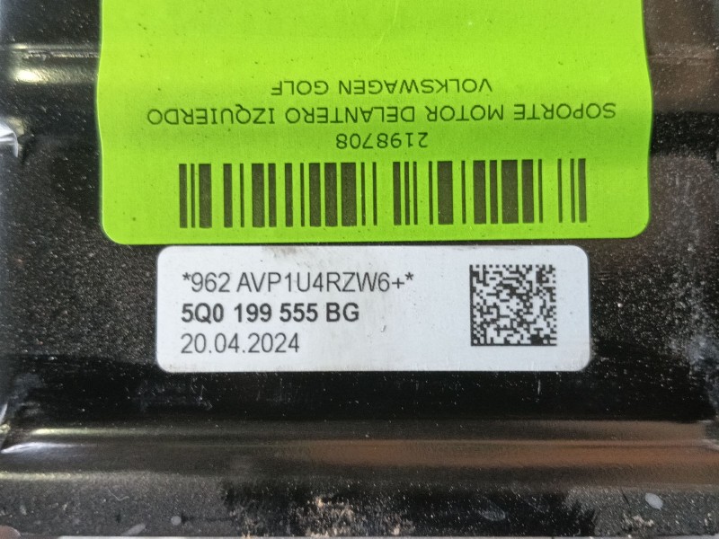 Recambio de soporte motor delantero izquierdo para volkswagen golf 1.5 etsi mhev referencia OEM IAM 5Q0199555BG 5Q0199555BG 