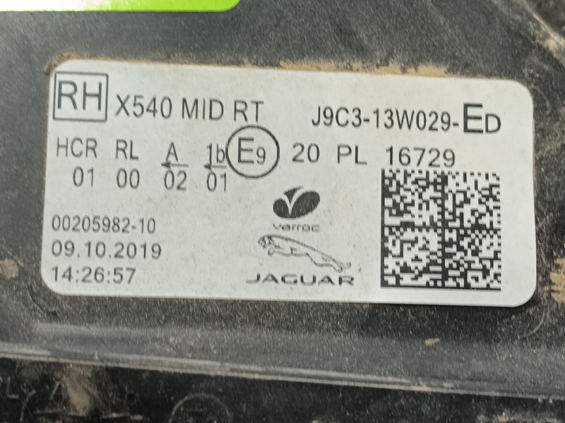 Recambio de faro derecho para jaguar e-pace (x540) 2.0 d150 referencia OEM IAM J9C20688  