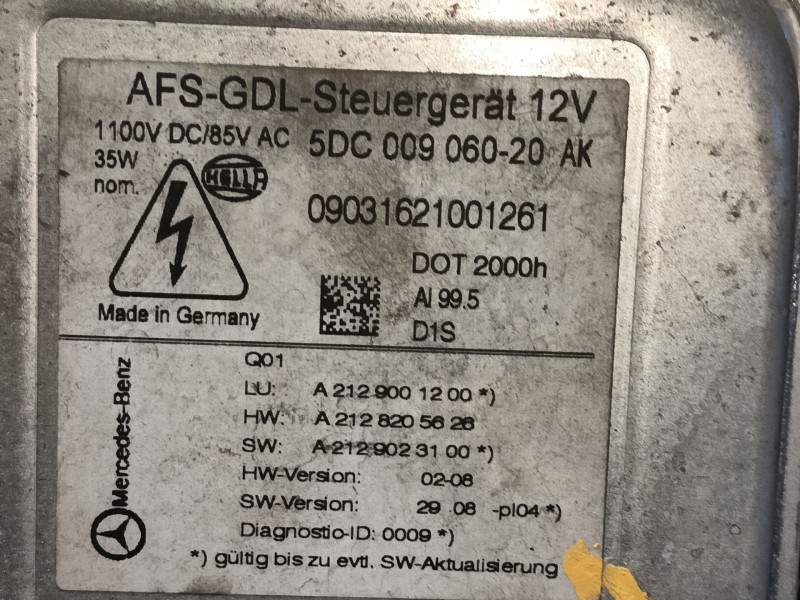 Recambio de faro derecho para mercedes-benz clase e (w212) e 220 cdi / bluetec (212.001, 212.002) referencia OEM IAM   